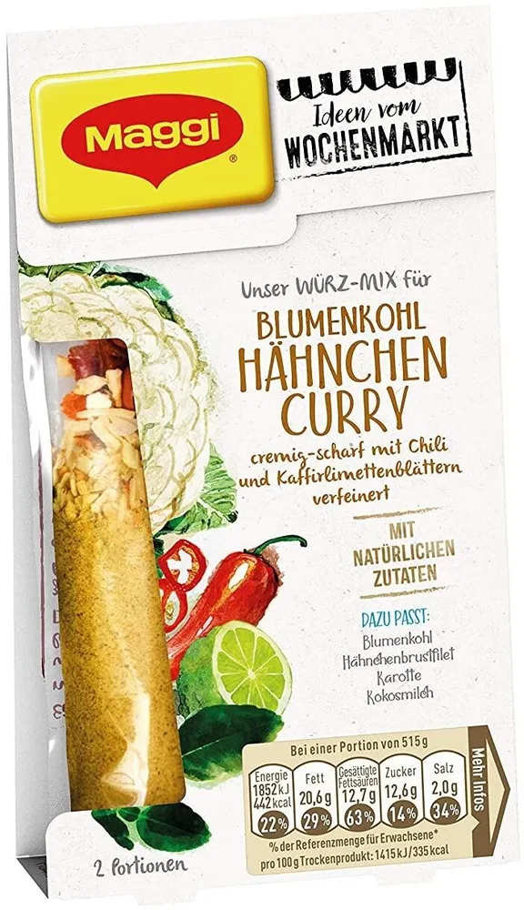 Blumenkohl Hähnchen Curry