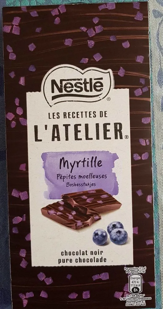 Chocolat noir myrtille