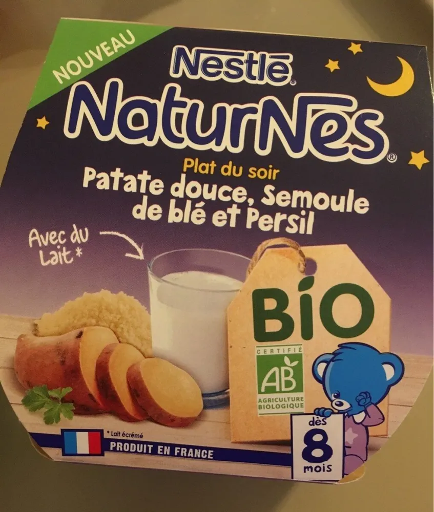 Patate douce semoule de blé persil