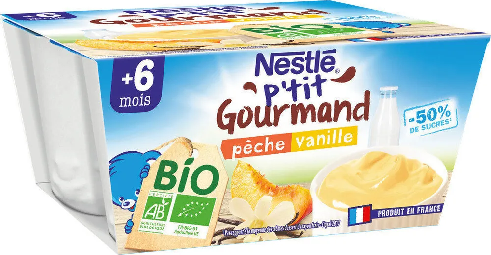 P'TIT GOURMAND BIO Pêche vanille