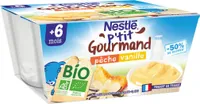 P'TIT GOURMAND BIO Pêche vanille