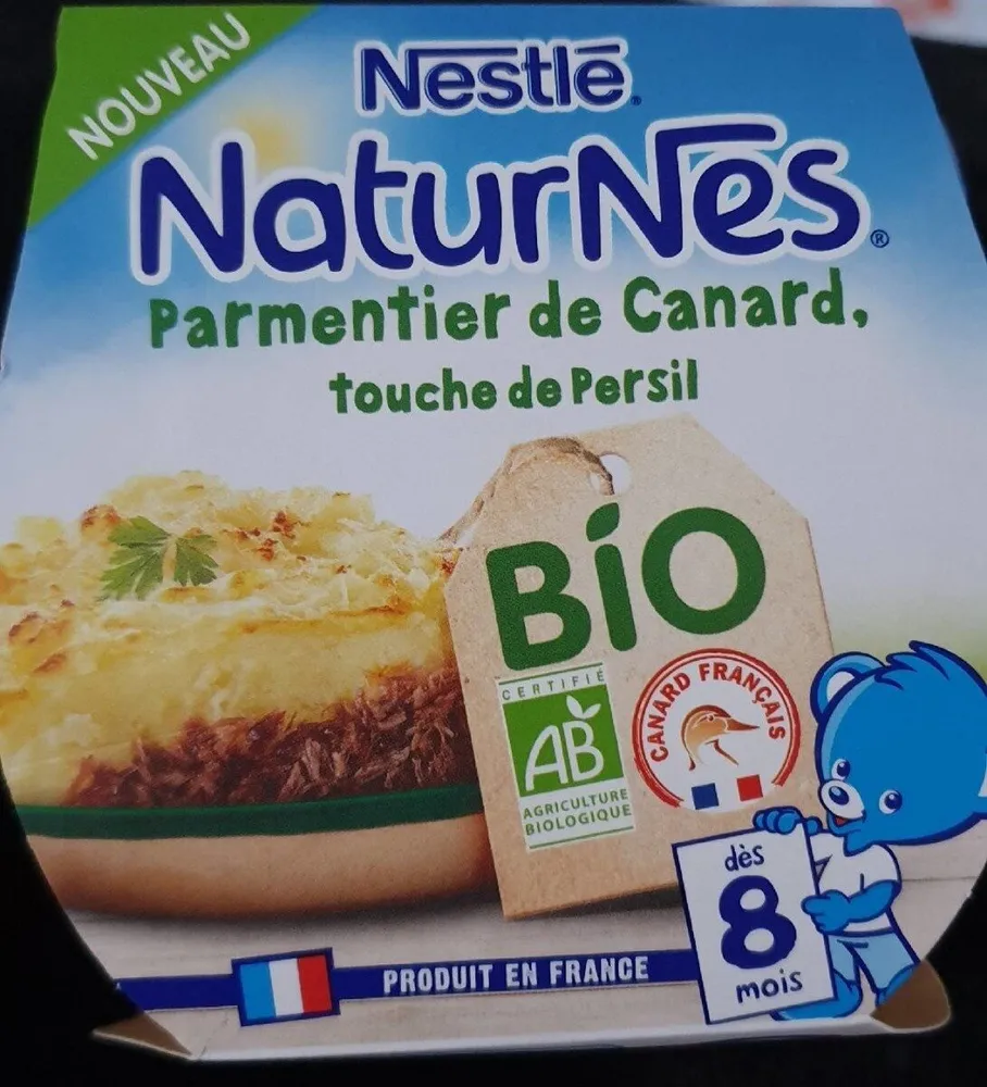 Parmentier de canard, touche de persil