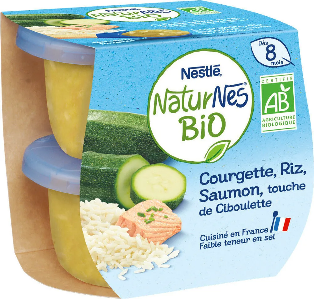 NATURNES BIO courgettes riz saumon