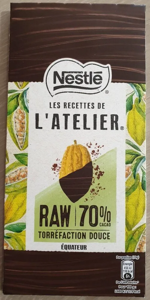 Raw 70 % | Torréfaction douce | Équateur