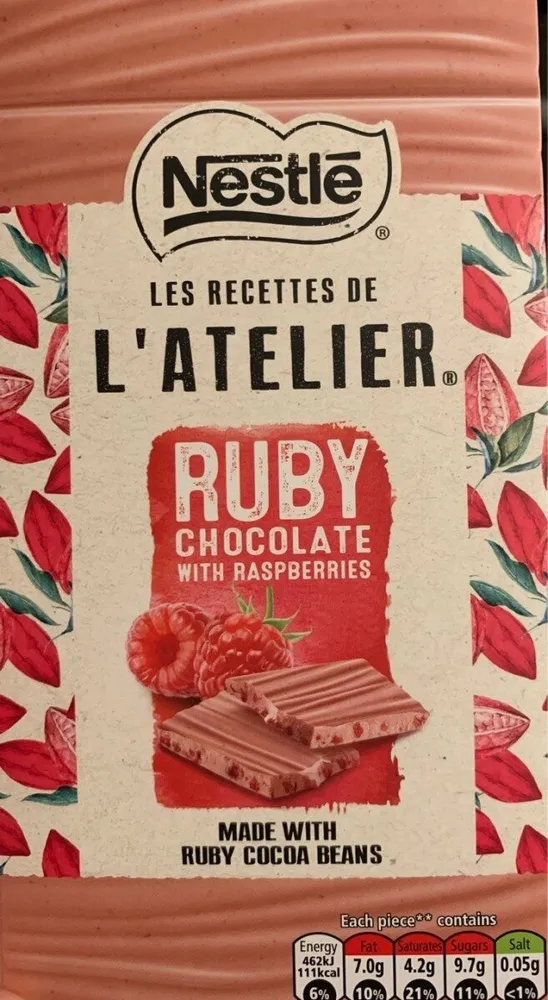 L'atelier Ruby Chocolate with Raspberries