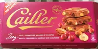 Lait cranberries amandes noisettes