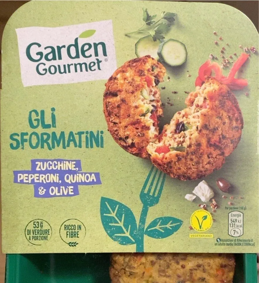 Sformatini zucchine, peperoni, quinoa & olive