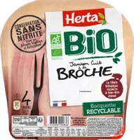 HERTA BIO Jambon à la broche cons. Sans nitrite
