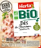 Dés de jambon nature BIO