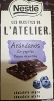 Les Recettes de l'Atelier, chocolate negro con arándanos en pepitas