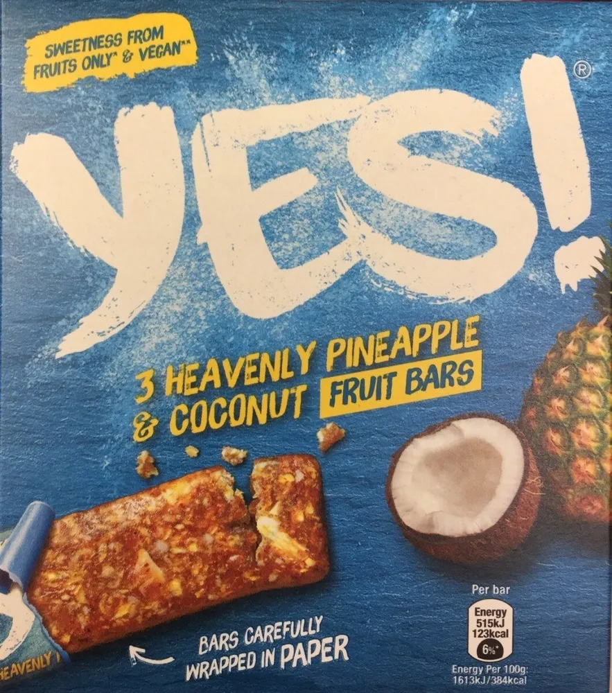 Yes! 3 HEAVENLY PINEAPPLE & COCONUT FRUIT BARS