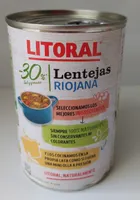 Lentejas Riojana Litoral. -30% sal y grasas