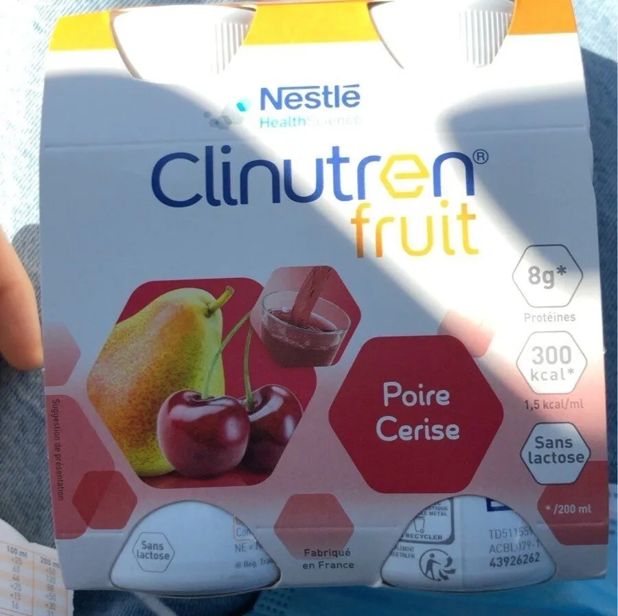 Clinutren fruit poir cerise