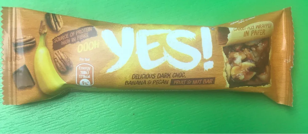 Yes delicious dark choc, banana & pecan
