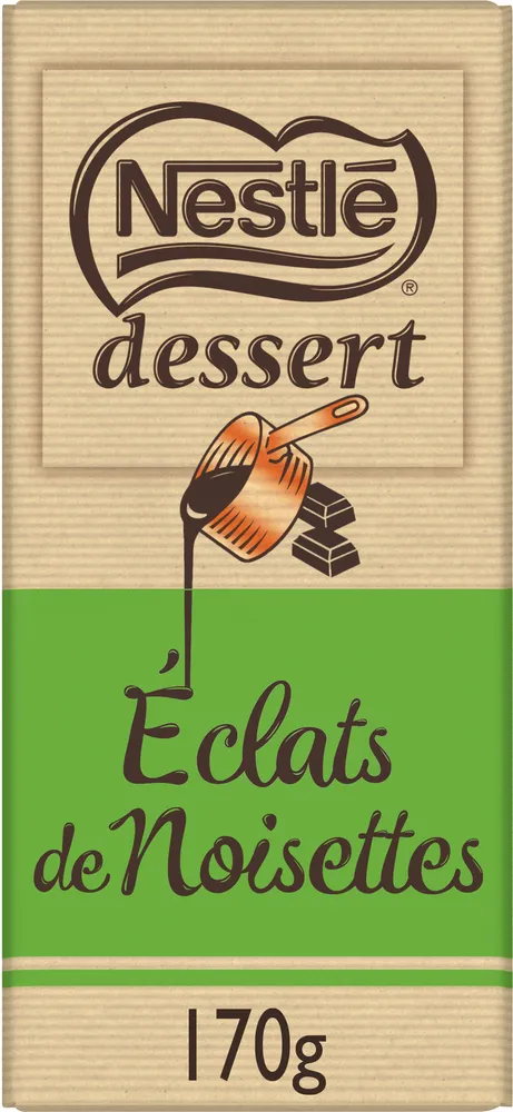 NESTLÉ DESSERT Chocolat Noir Éclats de Noisettes 170g