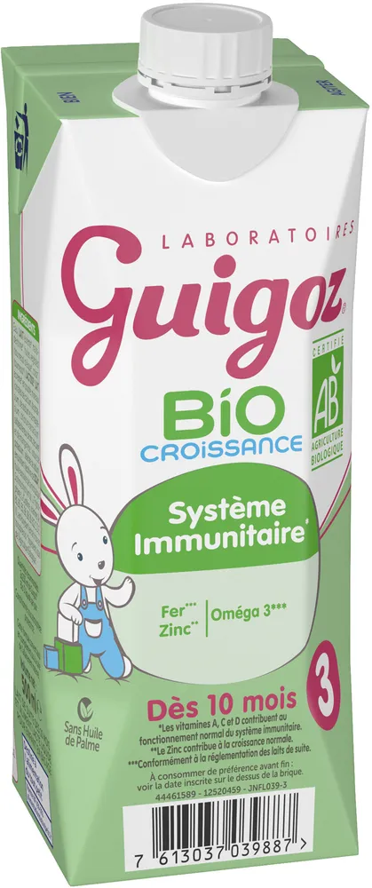 GUIGOZ 3 Bio Lait infantile Briques 500ml