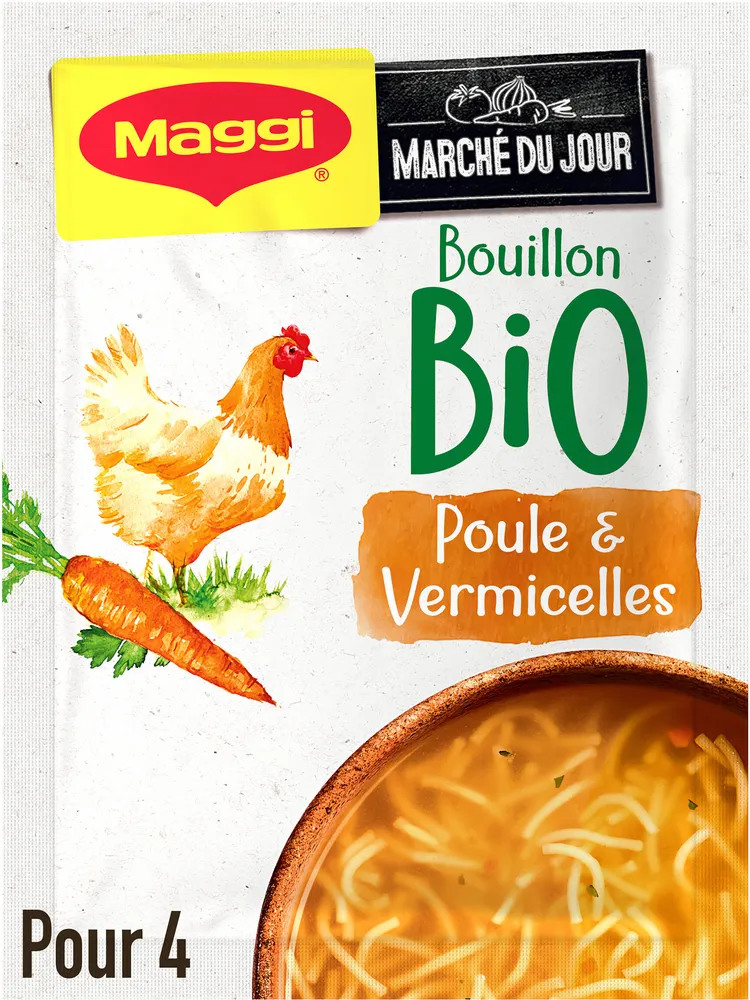 MAGGI BIO Soupe Bouillon Poule Vermicelle 65g