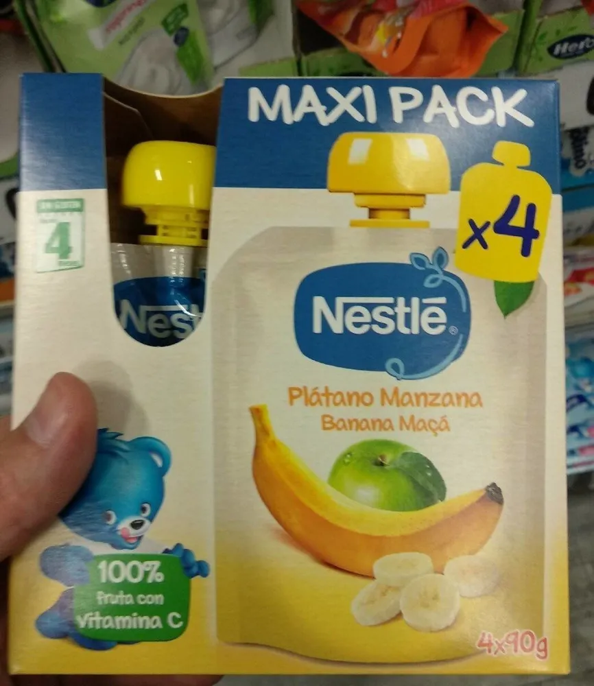 Nestlé bolsita plátano manzana