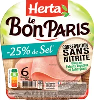 Le Bon Paris Jambon -25% de sel conservation sans nitrite