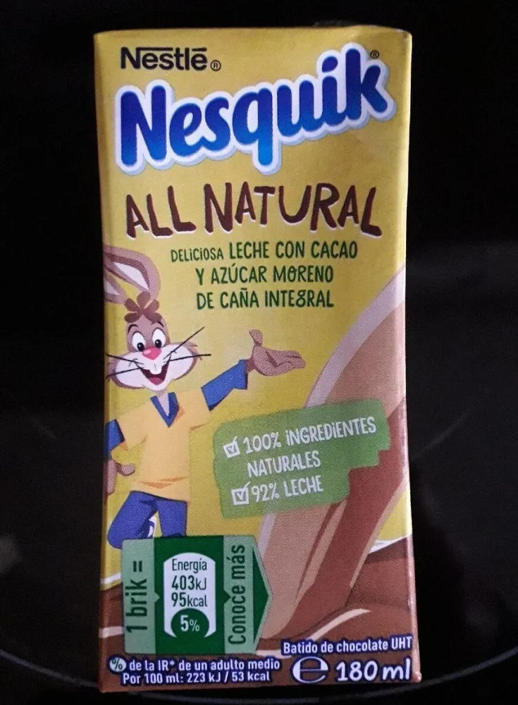 Nesquik all natural batido de chocolate