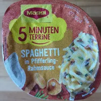 5 Minuten Terrine Spaghetti in Pfifferling-Rahmsauce