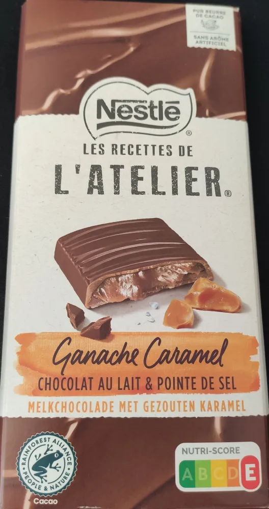 Chocolat au lait & pointe de sel ganache caramel