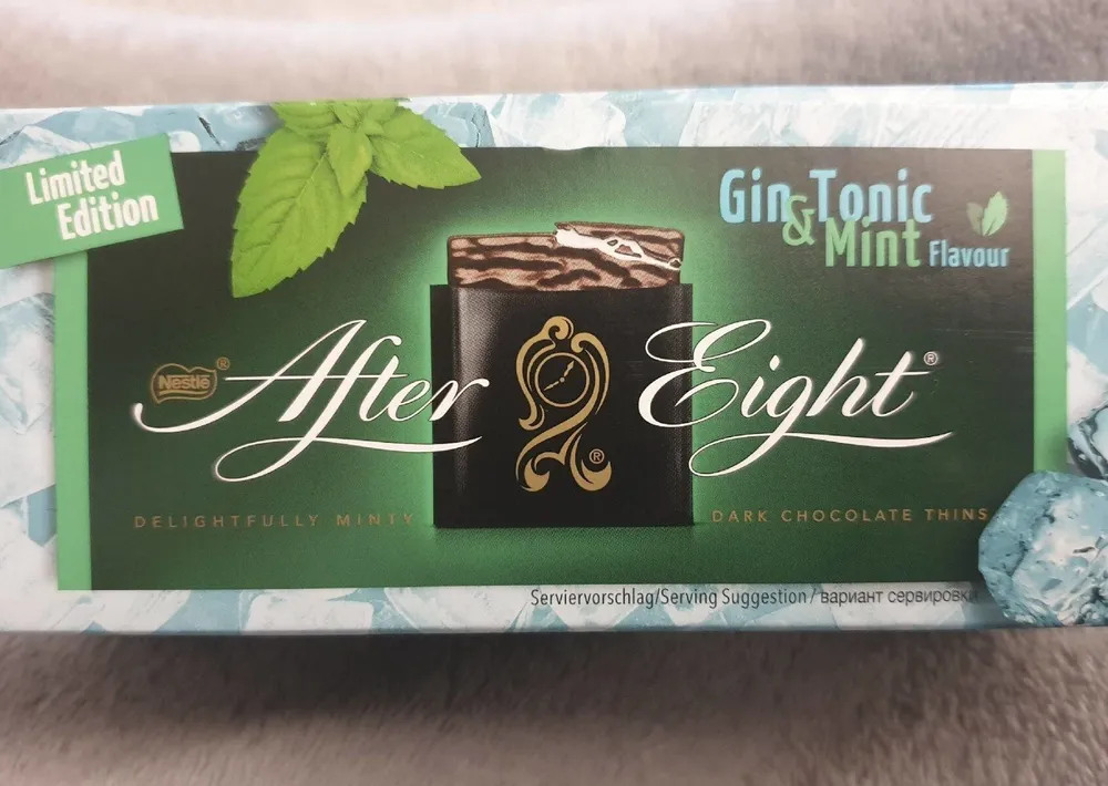 Gin & Tonic & Mint Flavour Dark Chocolate Thins