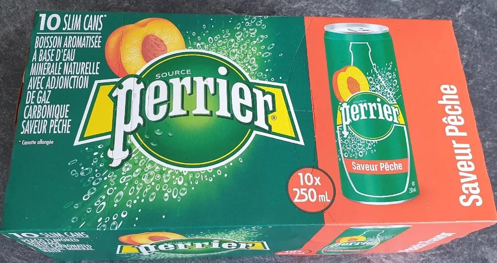 Perrier peach flavour