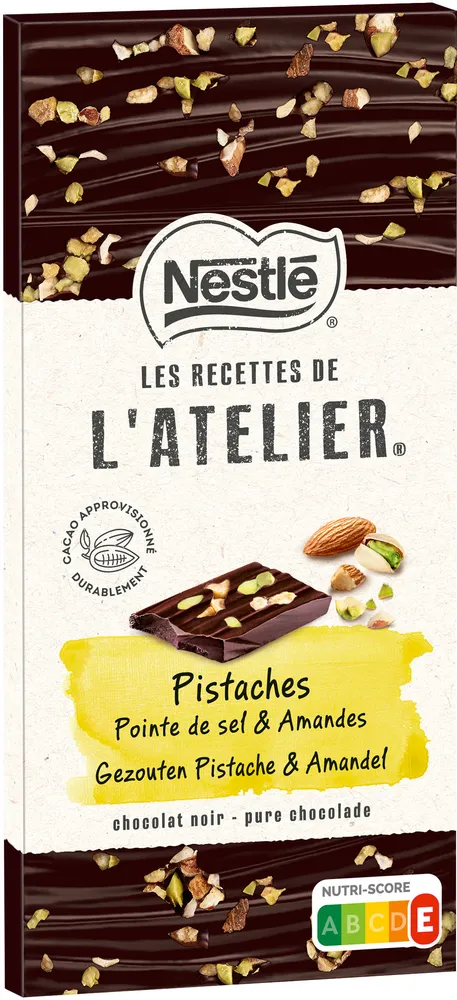 NESTLE L'ATELIER Noir Pistache Amande 115g