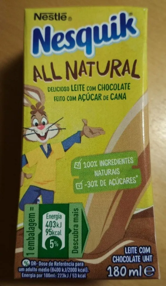 Nesquik all natural batido de chocolate