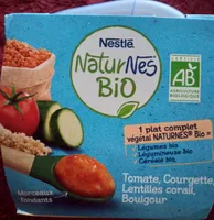 Tomate, courgette, lentilles corail, boulgour