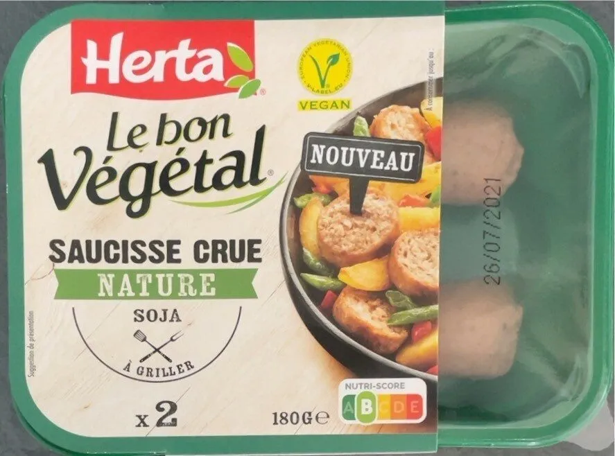 Le bon végétal saucisse crue nature au soja