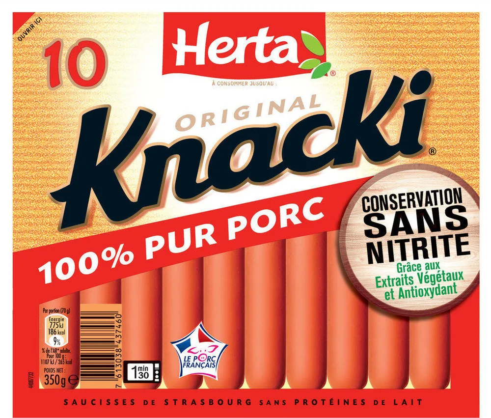 KNACKI saucisses conservation sans nitrite