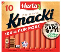 KNACKI saucisses conservation sans nitrite