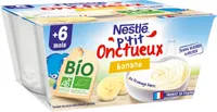 NESTLE P'TIT ONCTUEUX BIO Banane 4x90g
