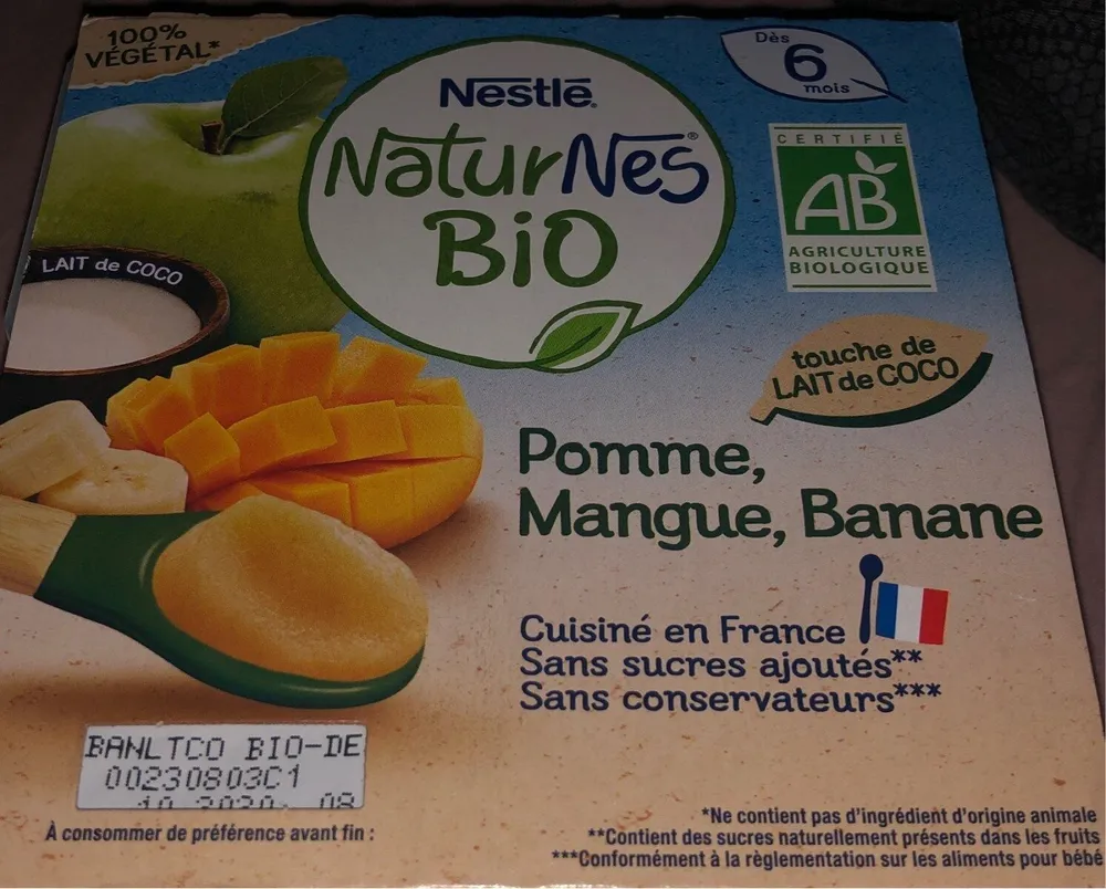 Naturness bio pomme mangues banane