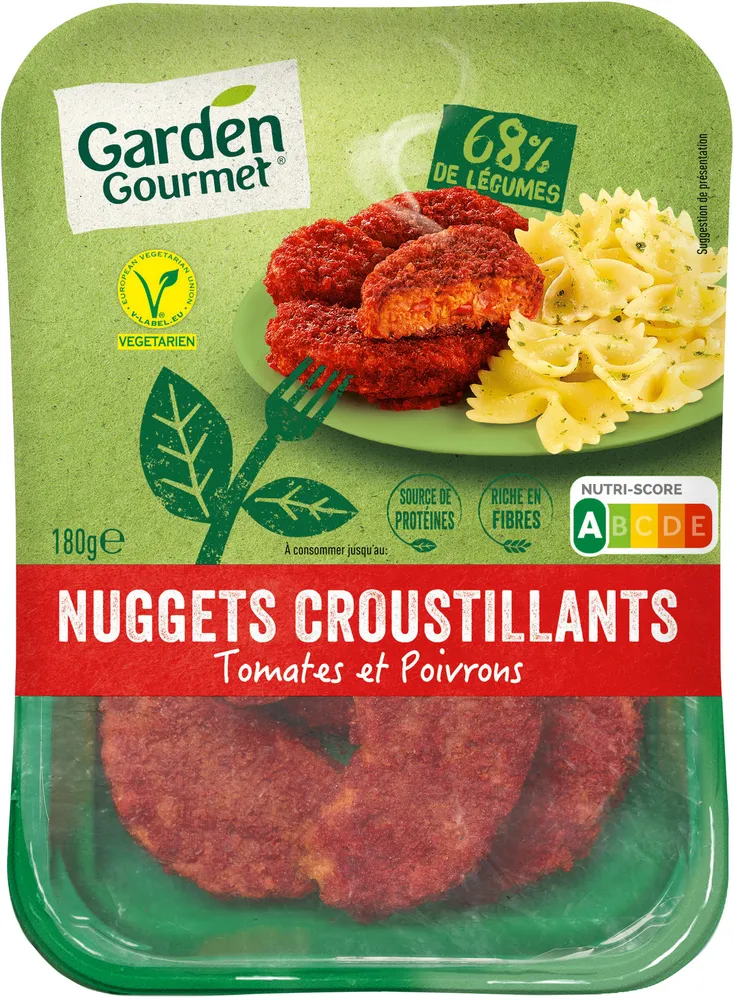 GARDEN GOURMET Nuggets Tomates Poivrons 180g