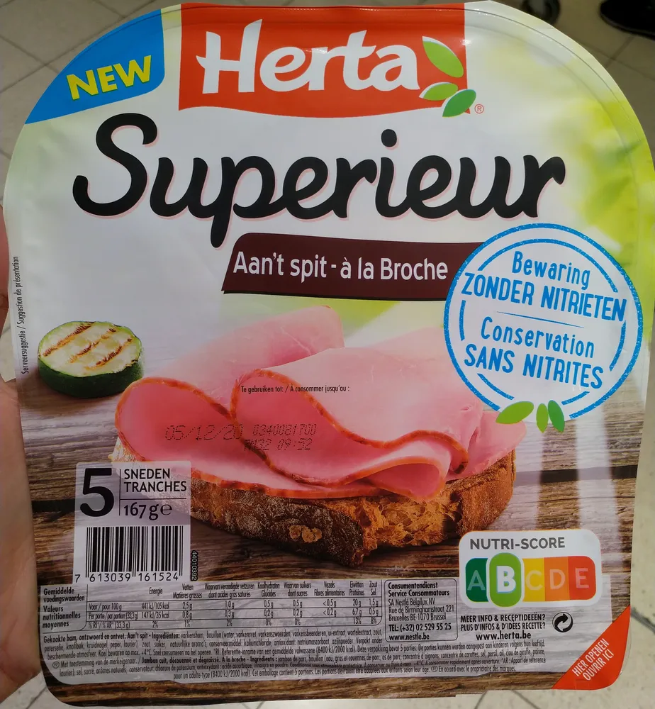 Jambon supérieur à la broche