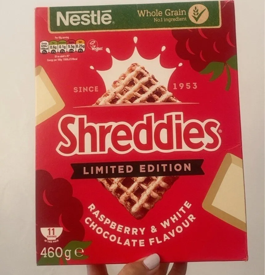 Shreddies Raspberry and white chocolate