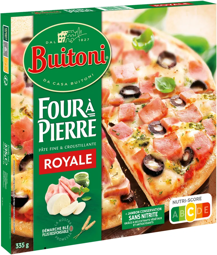 BUITONI FOUR A PIERRE Pizza surgelée Royale 335g