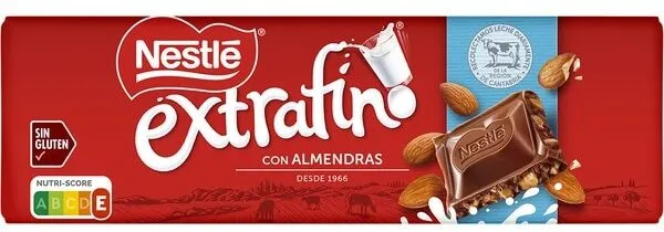 Chocolate extrafino con leche y almemdras