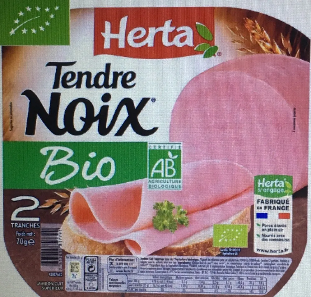 Tendre Noix - Jambon blanc bio