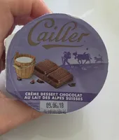 Crème dessert chocolat au lait des alpes suisses