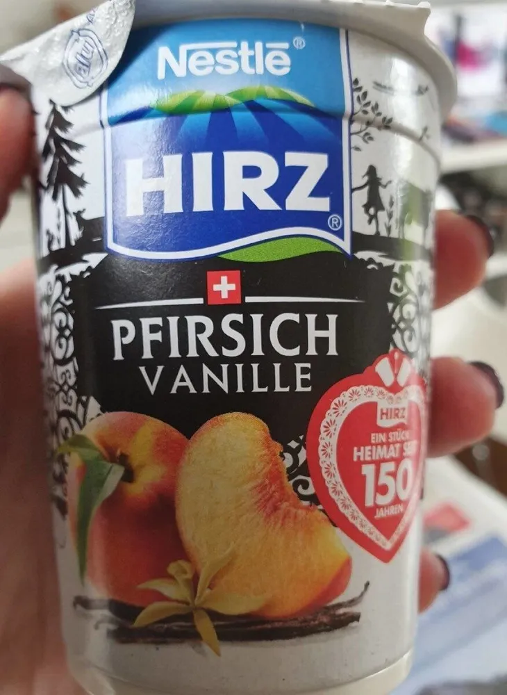 Yoghourt pêche-vanille