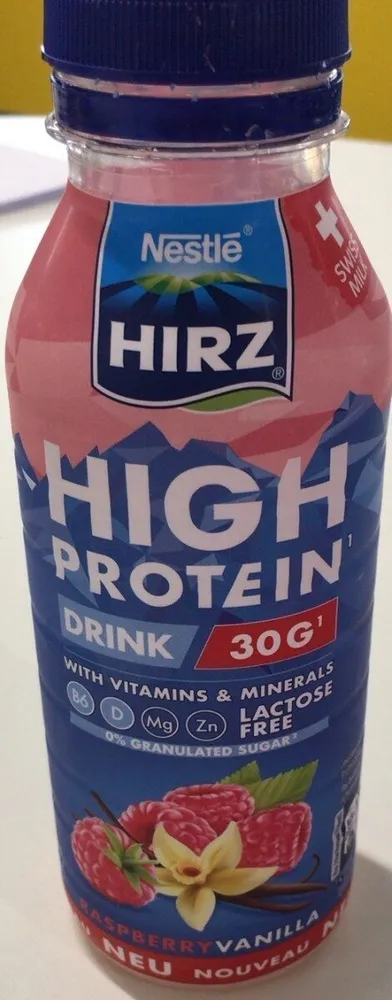 High protein drink raspberry vanilla