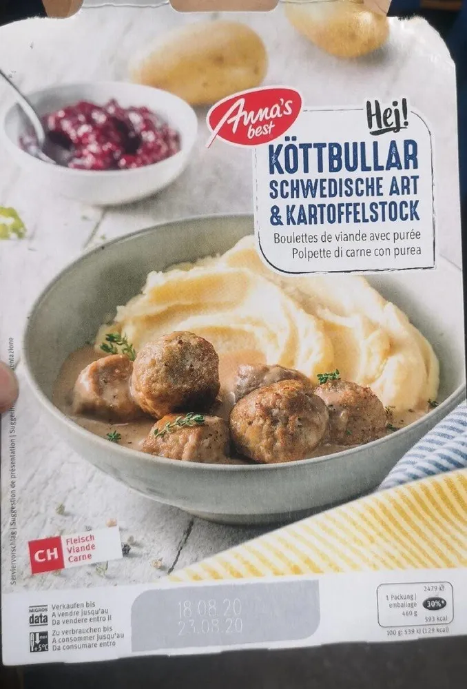 Boulettes de viande avec purée
