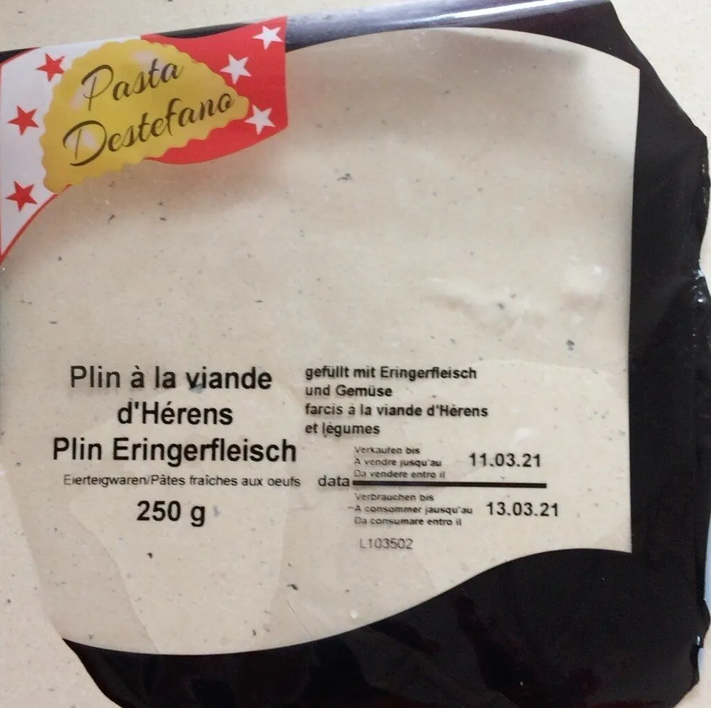 Plin à la viande d’Hérens