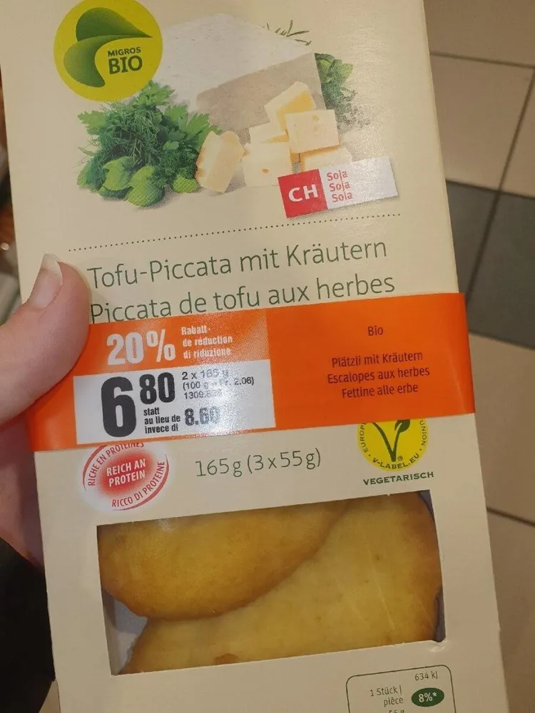 Tofu-Piccata mit Kräutern / Piccata de tofu aux herbes