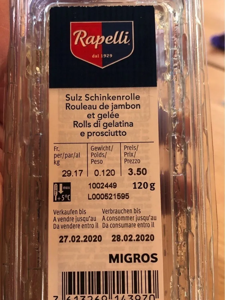 Roulesu de jambon et gelée