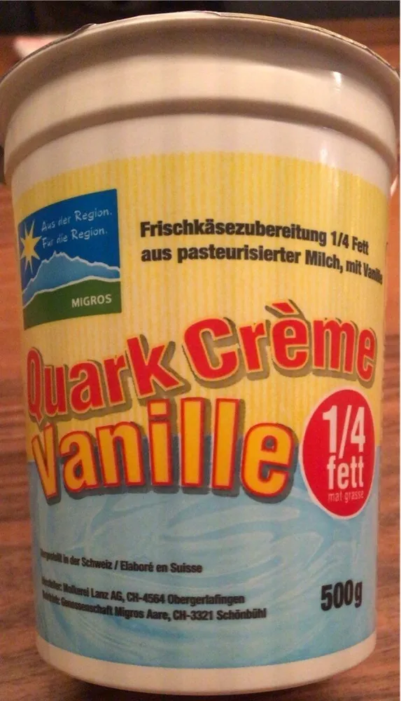 Quark Creme vanille 1/4 fett